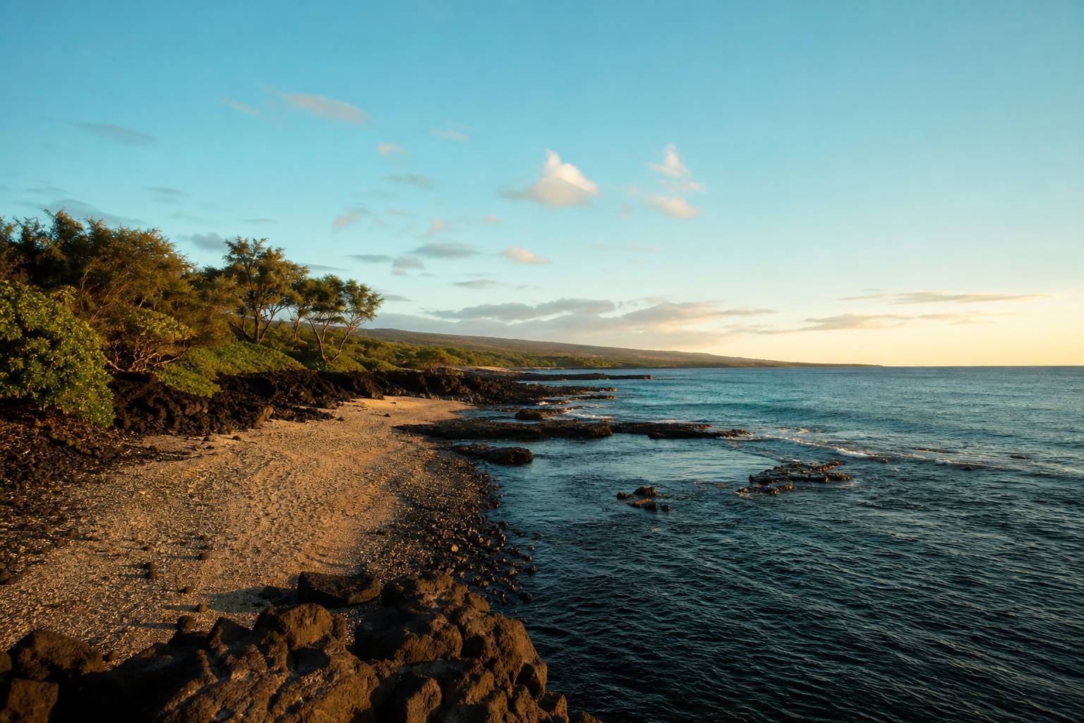 Kamehame Beach : la plage de pierres volcaniques de Big Island