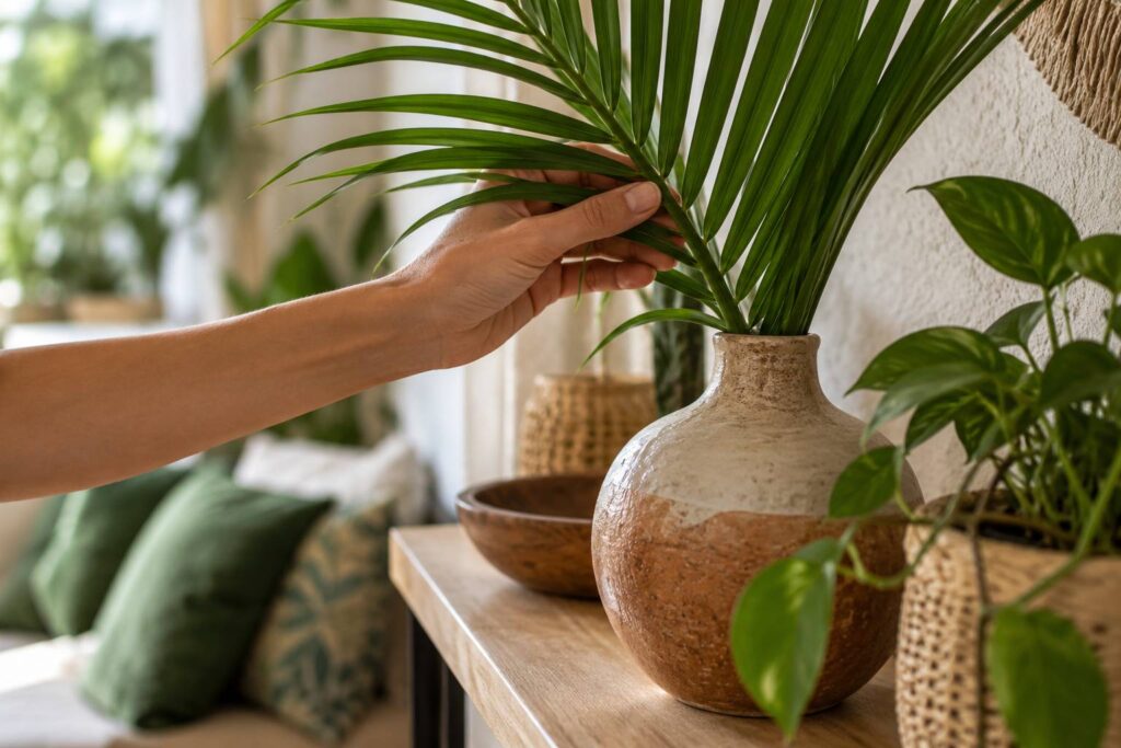 Illustration de détail sur le sujet : Déco tropicale dans un petit appartement