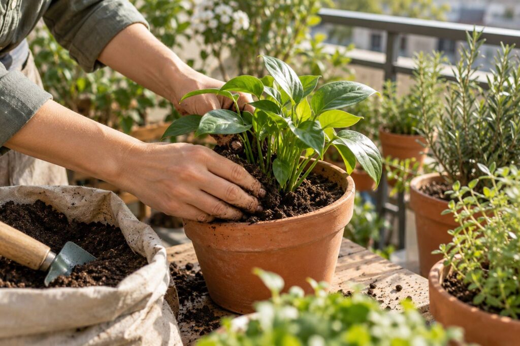 Illustration de détail sur le sujet : Terrasse et balcon : créer une ambiance végétale